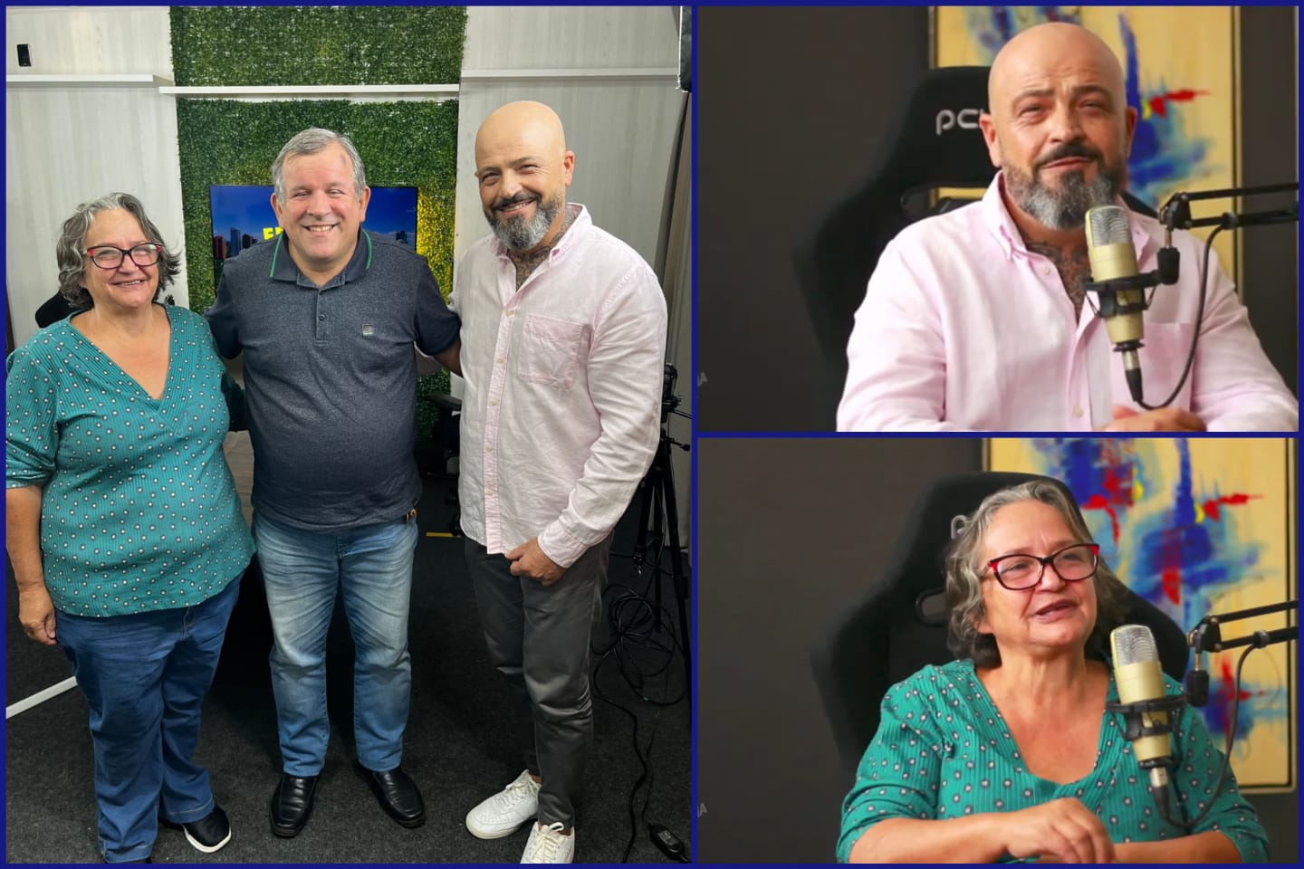 Joaquim dos Santos da Escola Legislativa e Solange Marega do Controle Social do Conselho Municipal de Saúde no Programa 'Edilson Correia Em Comunidade'