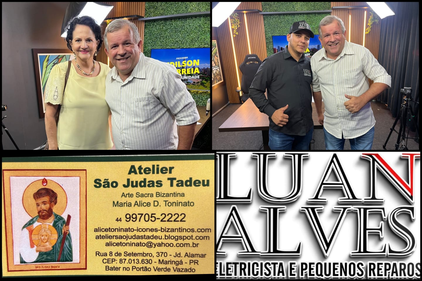 Maria Alice Toninato e o eletricista Luan Alves são destaques no “Edilson Correia em Comunidade” na TV Ingá