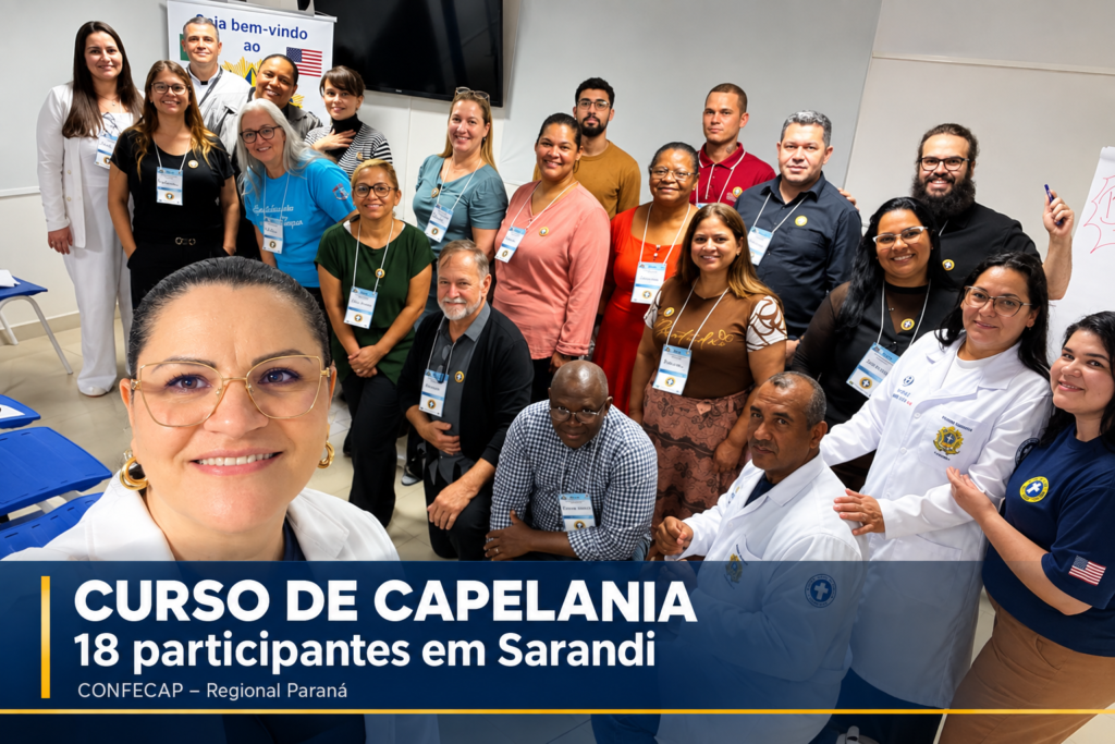Formação promovida pelo CONFECAP – Regional Paraná apresentou diferentes áreas de atuação da capelania e preparou novos voluntários para o trabalho de acolhimento e assistência humanitária